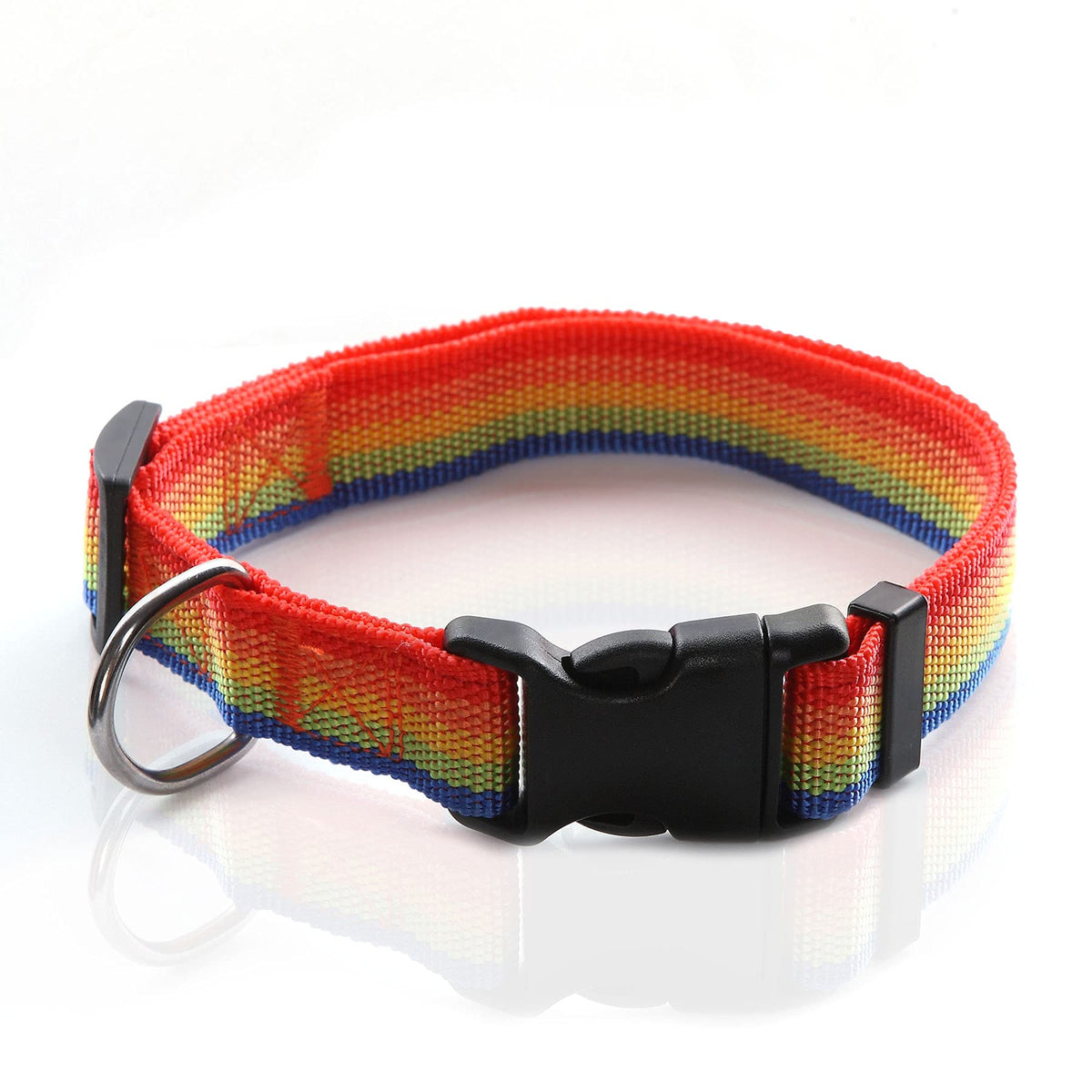 Adjustable Nylon Dog Collar, pet Collar 1 Inch 3/4 Inch 5/8 Inch Wide, for Large Medium Small Dogs (L(1" x 16-23"), Brown)