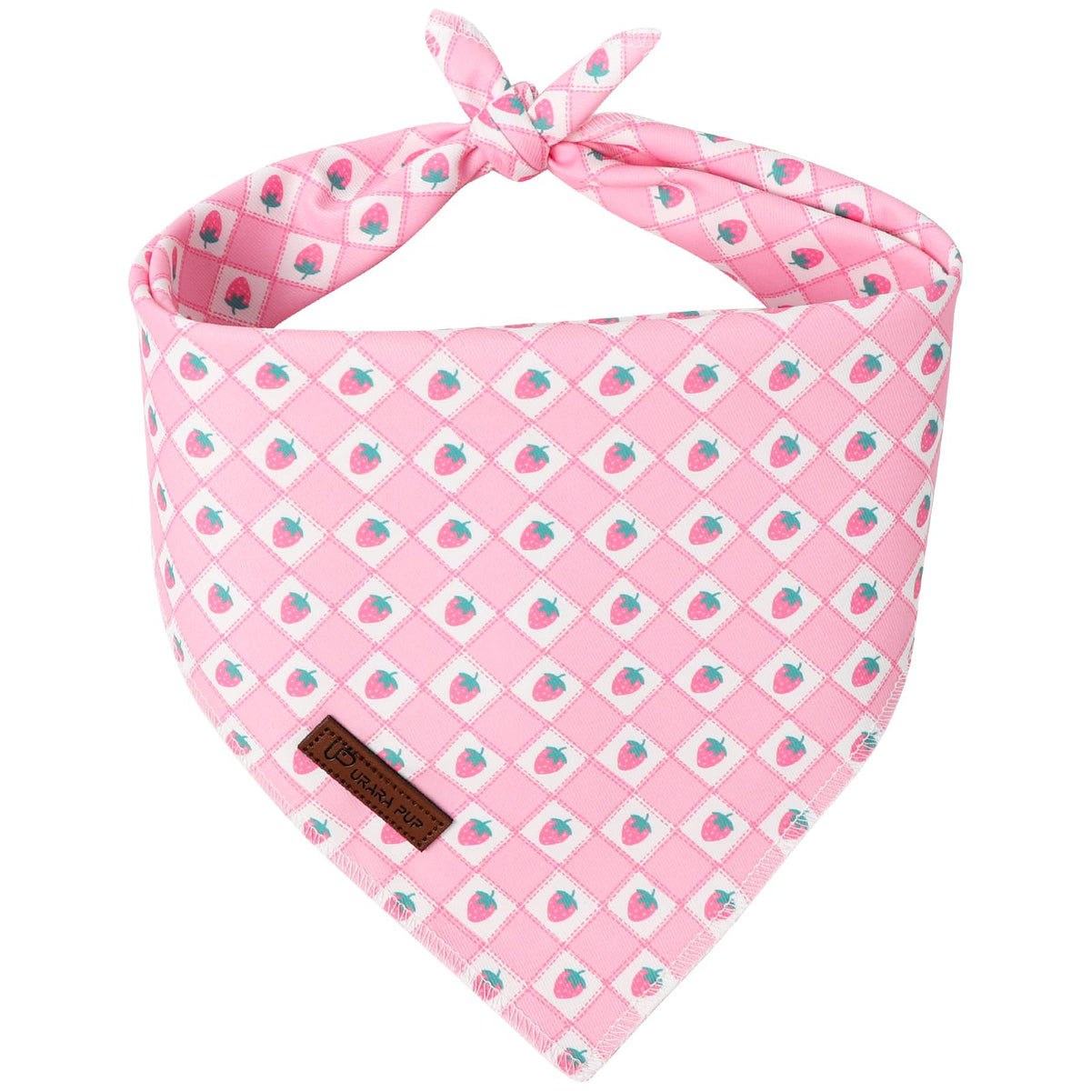 UP URARA PUP Valentine Dog Bandana - Pink Heart Triangle Bib Scarf for Small Medium Pets, Cotton Kerchief for Girl Boy Dogs or Cats, Red Puppy Bandana