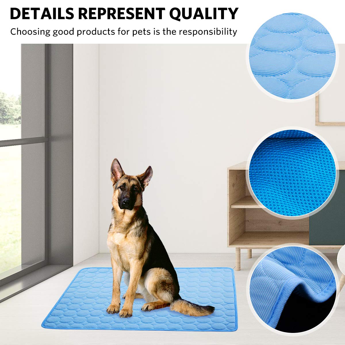 aingycy Dog Cooling Mat Pet Cooling Pads Dogs & Cats Pet Cooling Blanket for Outdoor Car Seats Beds (22IN*28IN)