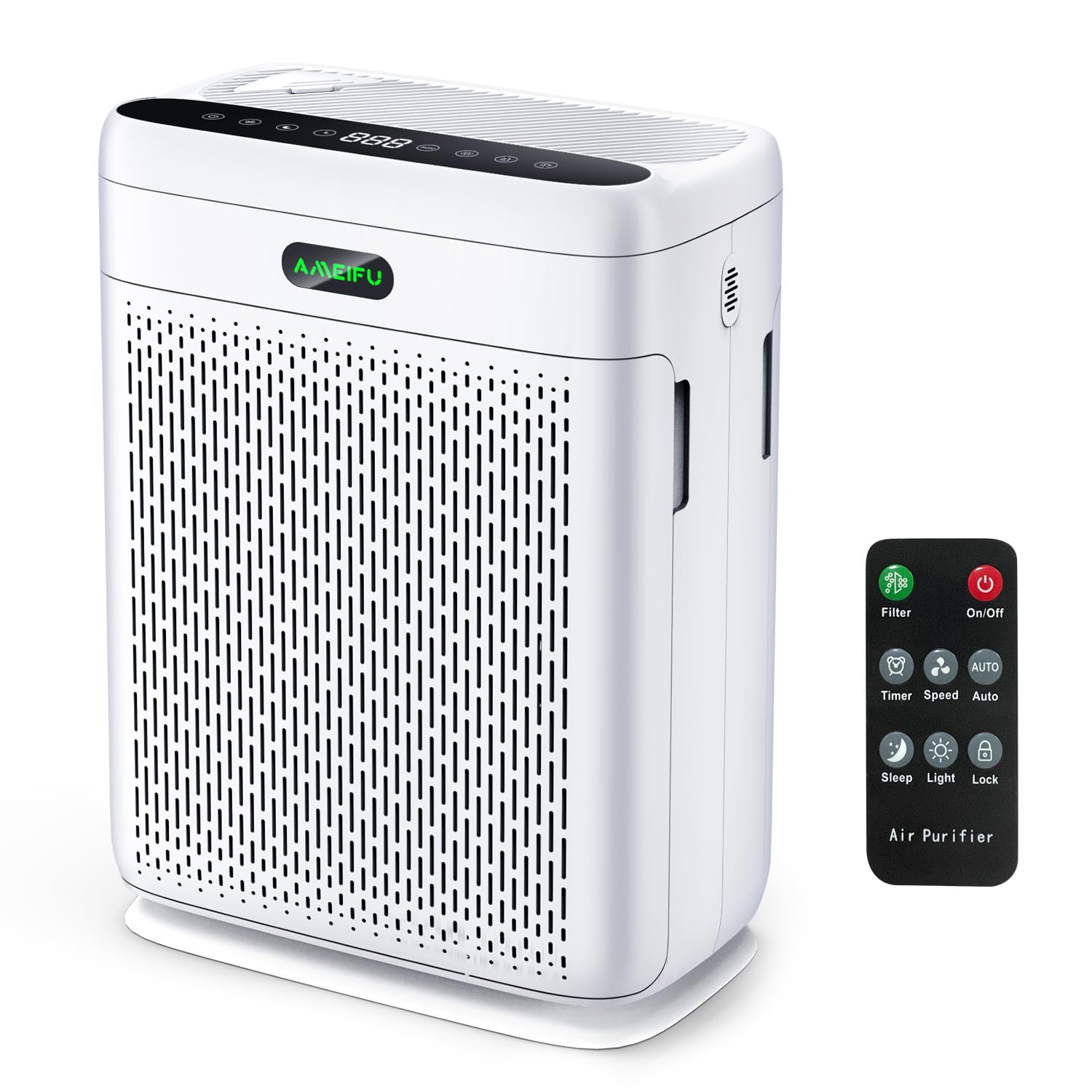 Air Purifiers for Home Large Room with Remote, Up to 3000 Sq Ft, H13 Hepa Double-Sided Air Filter Purifier with PM 2.5 Display Air Quality Sensor, Pet Air Purifier for Pets Hair, Pollen, Dander, Smoke