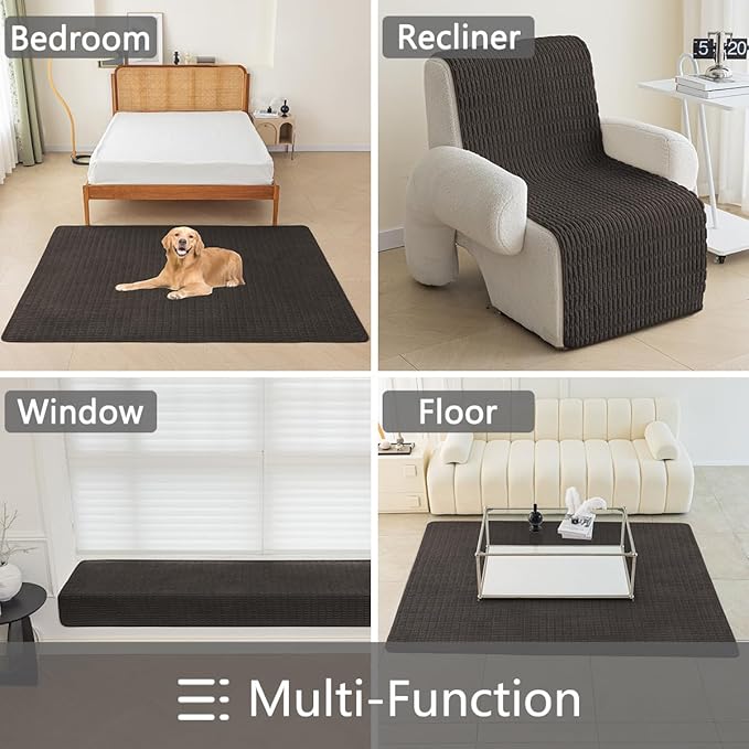 Muamar Dog Bed Cover Sofa Protector,Anti Slip Waterproof Sofa Covers for Living Room Couch Covers,Sofa Mat,Seat Cover,Dog Mat,Pet Pad for Furniture 1 Piece (40x60 inch, Coffee)