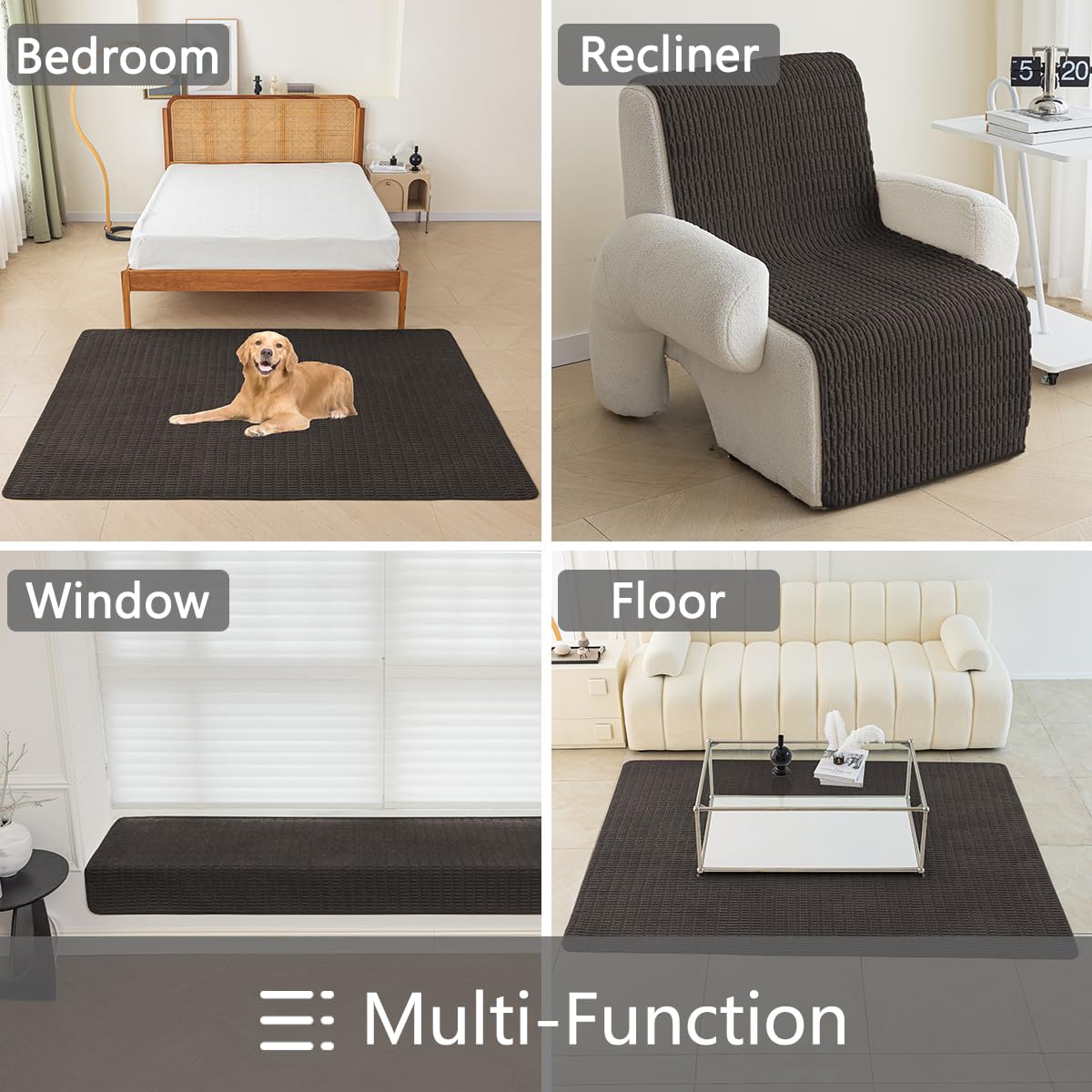 Muamar Dog Bed Cover Sofa Protector,Anti Slip Waterproof Sofa Covers for Living Room Couch Covers,Sofa Mat,Seat Cover,Dog Mat,Pet Pad for Furniture 1 Piece (30x82 inch, Coffee)