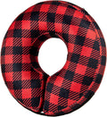 BENCMATE Inflatable Dog Cone Collar Alternative After Surgery Medium+,Plaid