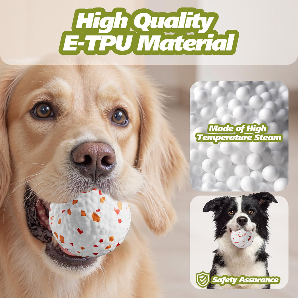 FOXMM E-TPU Dog Balls 3 Pack - Interactive Tennis Balls Alternative