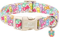 Babole Pet Easter Dog Collar for Puppy Small Dogs - Colorful Bunny Print Easter Collar for Male Female Dogs, Lightweight Adjustable Spring Holiaday Dog Collars with Quick Release Buckle XS