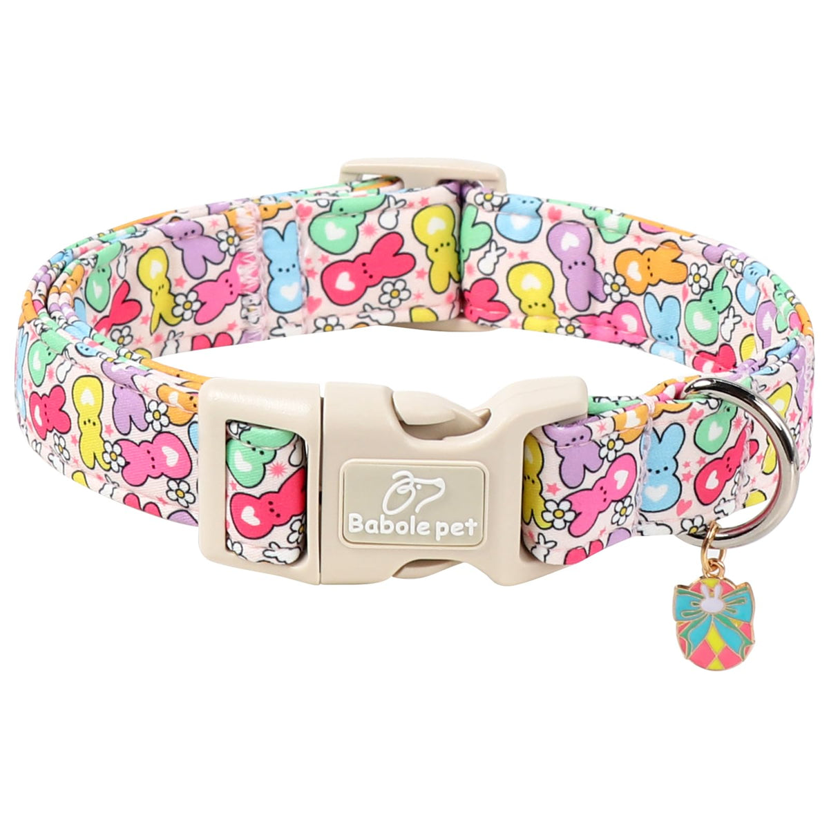 Babole Pet Christmas Dog Collar - Cute Pink Cozy Christmas Puppy Collar with Safety Buckle, Soft Adjustable Holiday Dog Collars for Small Medium Large Dogs S