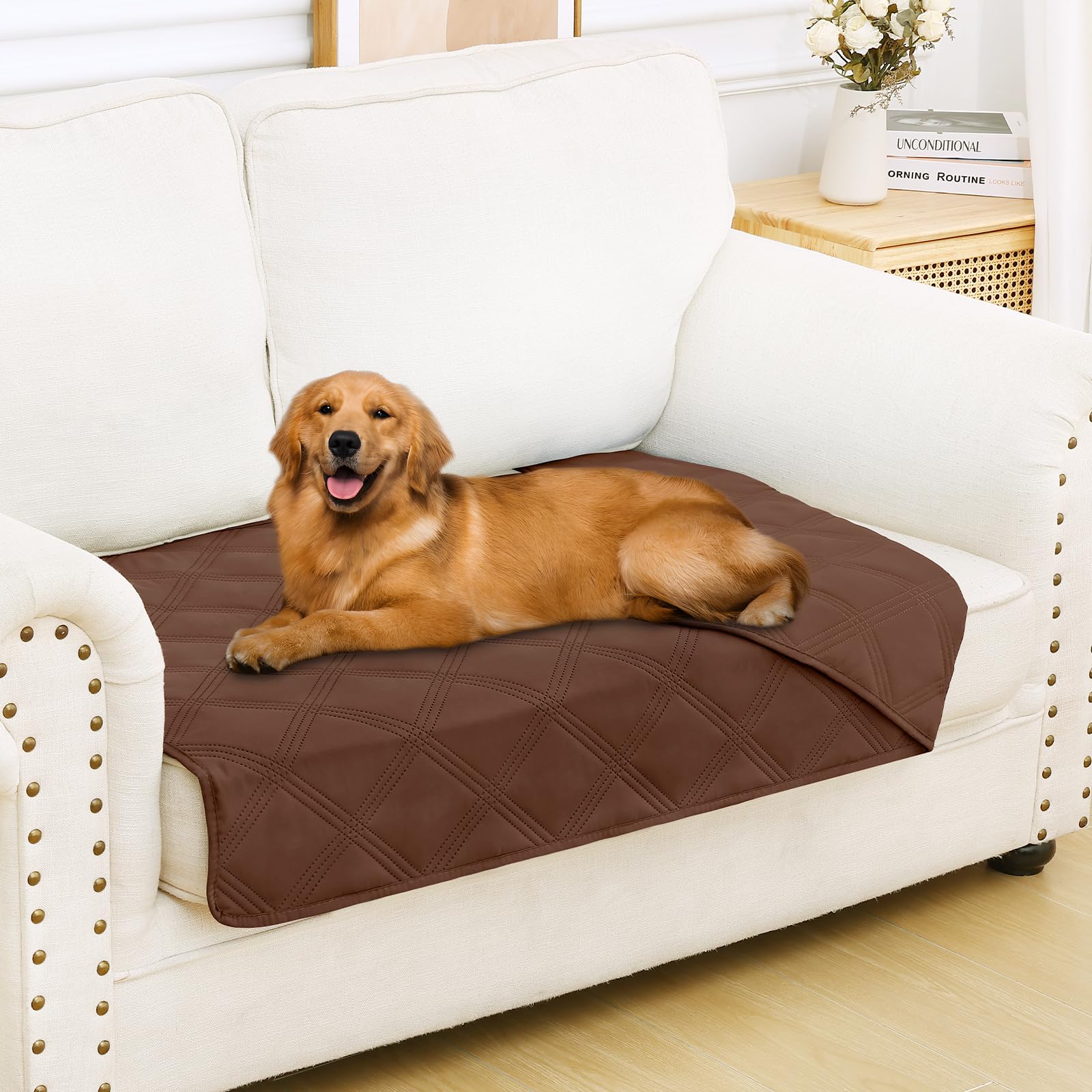 Smiry Waterproof Dog Bed Cover, Reversible Pet Blanket for Sofa Couch