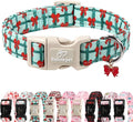 Christmas Dog Collar for Giant Large Dogs - Cute Festive Plaid with Red Bow Christmas Collars for Dogs, Soft Adjustable New Year Dog Collars with Quick Release Buckle XL