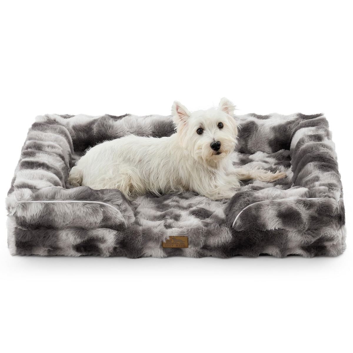 COZY KISS Warm Orthopedic Extra Large Dog Bed, XL 44x32 inch, Beige