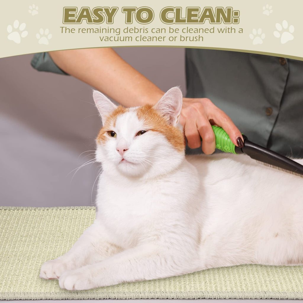 Riakrum 2 Pack Large Cat Scratch Pad Sisal Mat 32 x 16 Inches,Beige