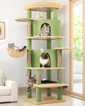 Globlazer Corner Cat Tree Tower with Scratching Post, C51, Dark Grey