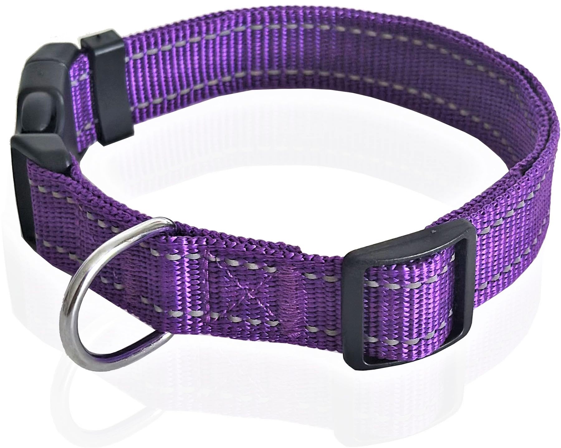 Adjustable Nylon Dog Collar, Reflective Collar 1 Inch 3/4 Inch 5/8 Inch Wide, for Large Medium Small Dogs