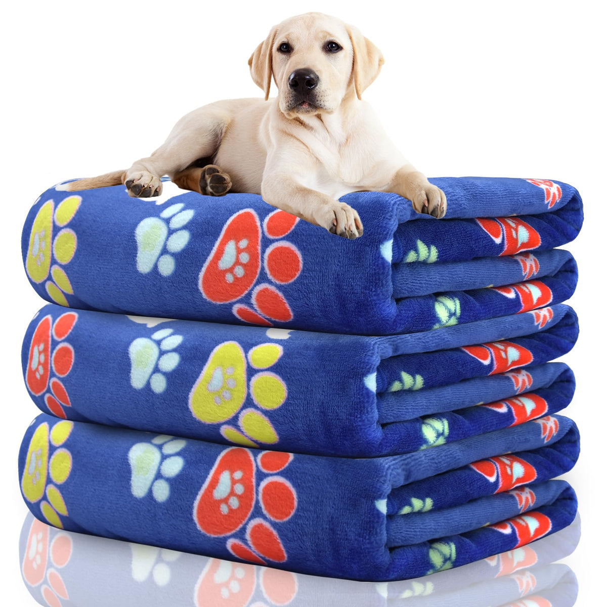 Rezutan 3 Pack Premium Soft Dog Blanket for Medium Dogs Puppy & Cat