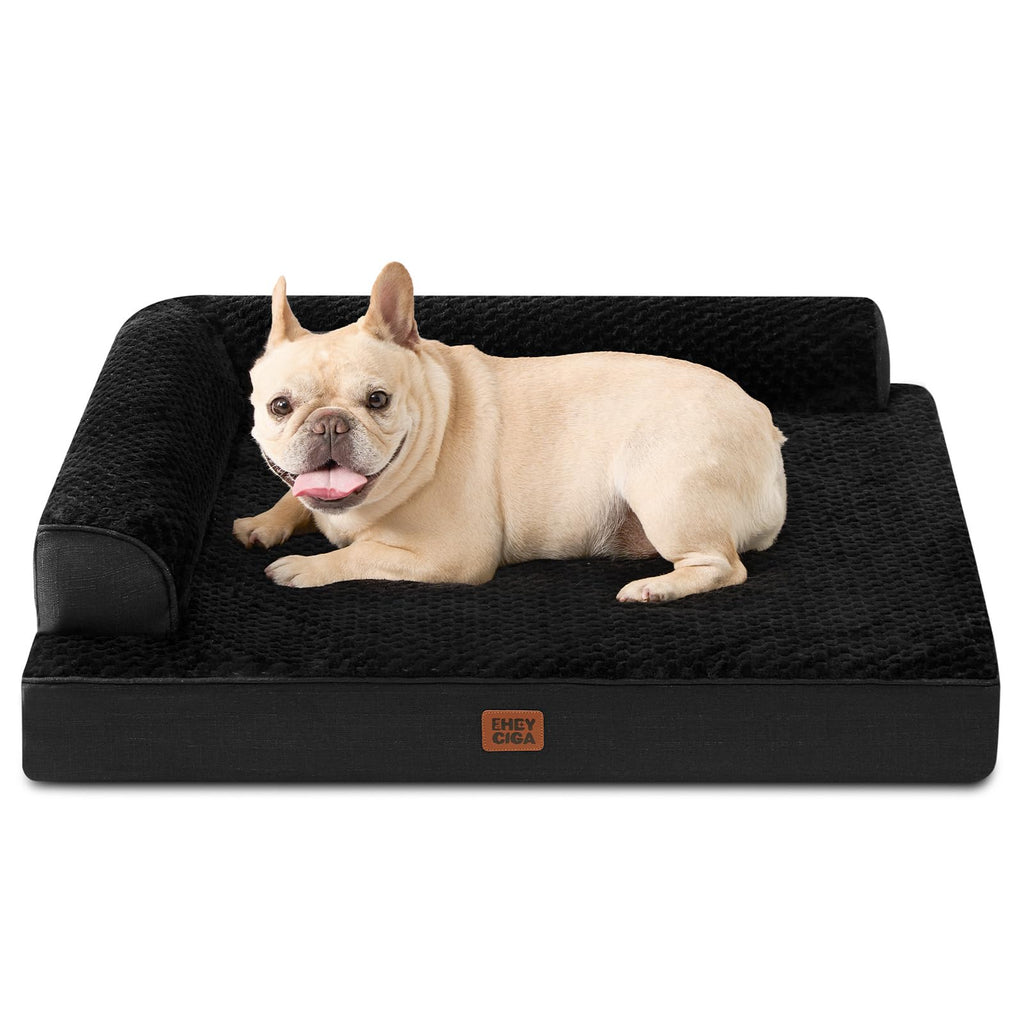 EHEYCIGA Orthopedic Dog Bed Medium Size, Memory Foam Dog Bed, Navy Blue