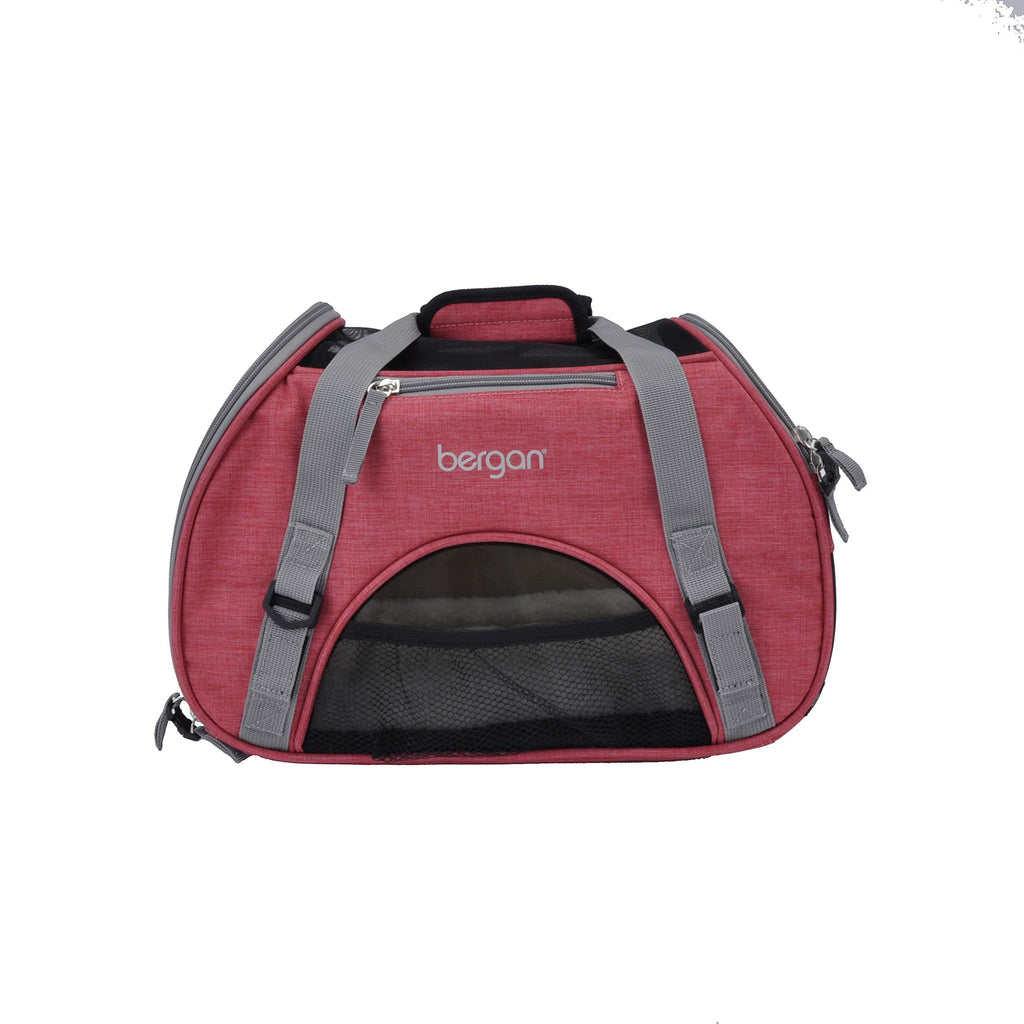 Coastal Pet Bergan Comfort Carrier - Breathable Travel Carrier for Dogs & Cats - Heather Berry, 16" x 8" x 11"