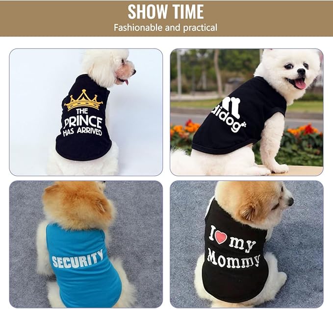 Personalized Dog Shirt Design Your Own Add Photo Text Logo Name Summer Breathable Dogs T-Shirt Clothes for Small Medium Large Pet, 1 PC Blank Black, L