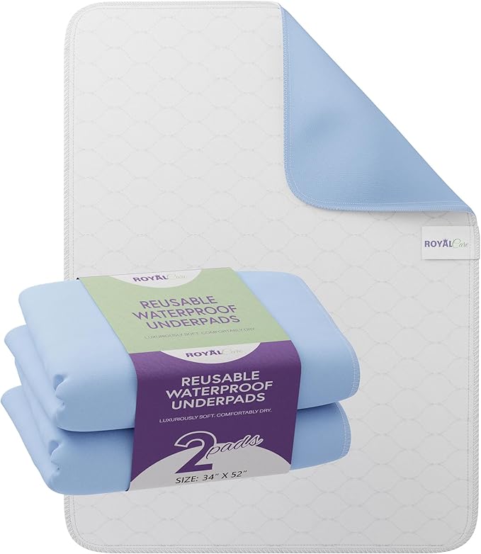 Incontinence Bed Pads - Big Size - Reusable Waterproof Underpad Chair, Sofa and Mattress Protectors - Highly Absorbent, Machine Washable - for Children, Pets and Seniors (36x72 (Pack of 1)