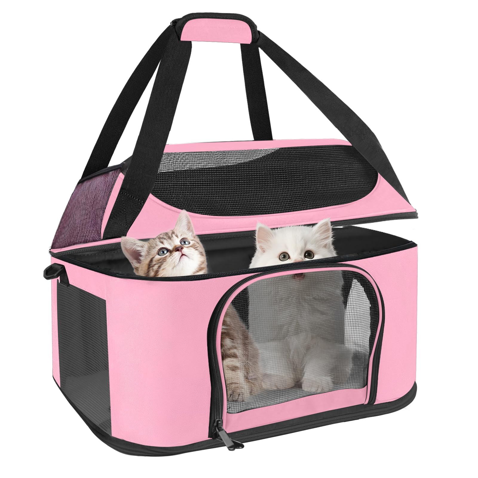 Soft Cat Carrier Up to 20 Lbs, Washable Pet Travel Bag for Kitten Puppy