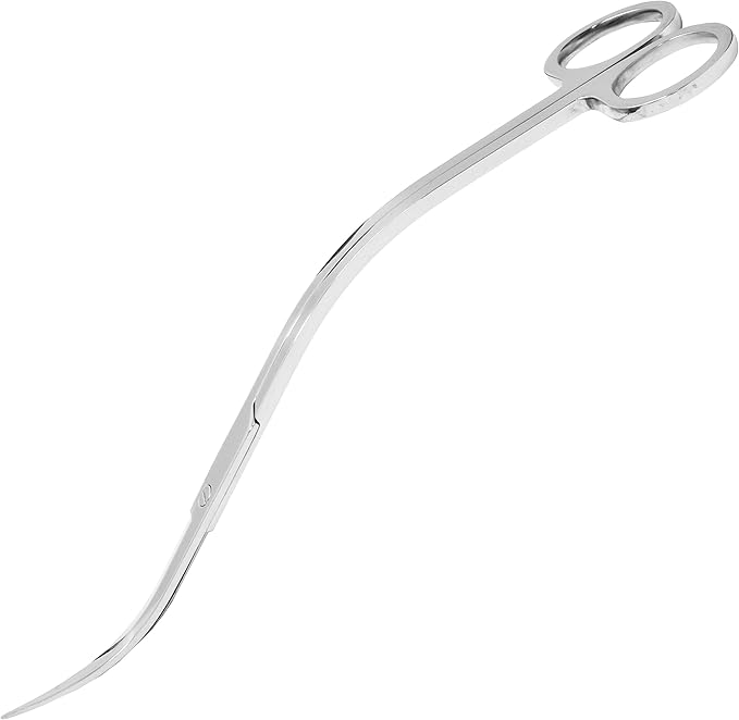 Mandala Crafts Stainless Steel 12" Curved Aquarium Scissors for Fish Tanks