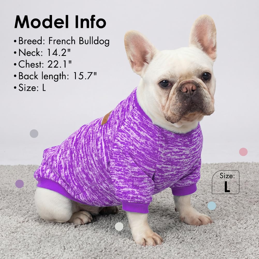 1 Pack Dog Sweaters for Small Dogs Girl Boy Winter Fleece Clothes Warm Soft Dog Sweatshirt Outfit for Dogs Cats Pet Apparel