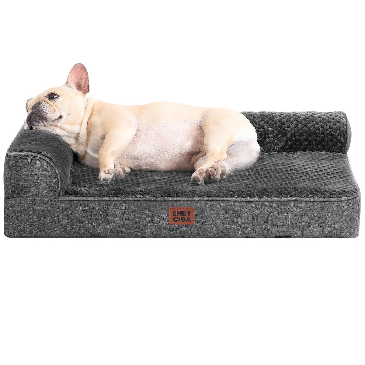 EHEYCIGA Orthopedic Dog Bed Medium Size, Memory Foam Dog Bed, Navy Blue