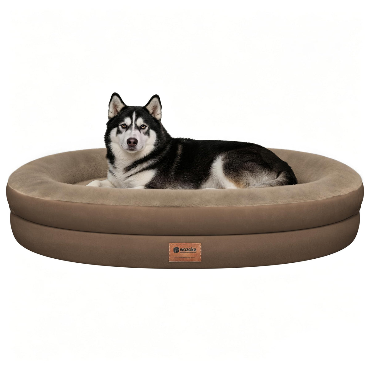WOZOKE Waterproof Orthopedic Dog Bed for Medium Dogs, Black