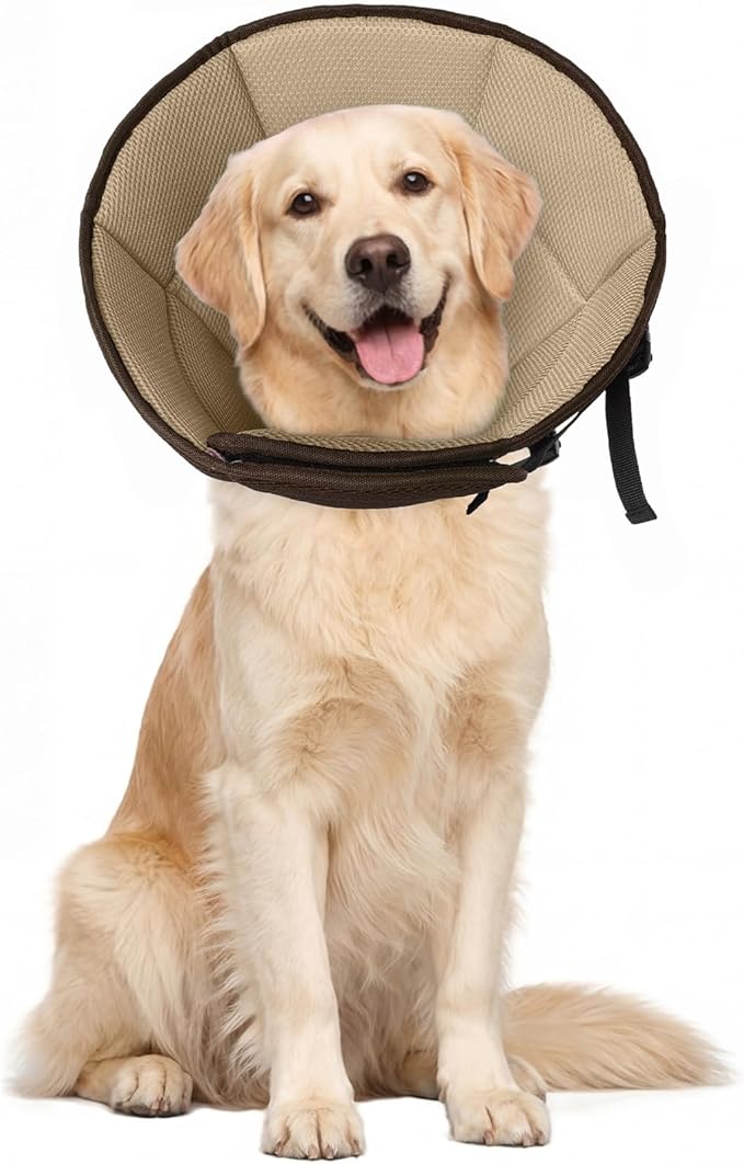 Allroaring Soft Dog Recovery Cone Adjustable Stop Licking Wounds Purple M