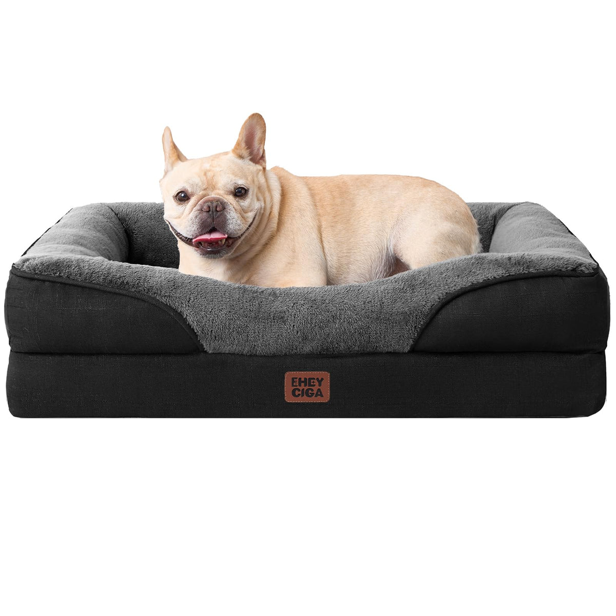 EHEYCIGA Orthopedic XL Dog Bed for Large Dog, Memory Foam Dog Couch, Beige