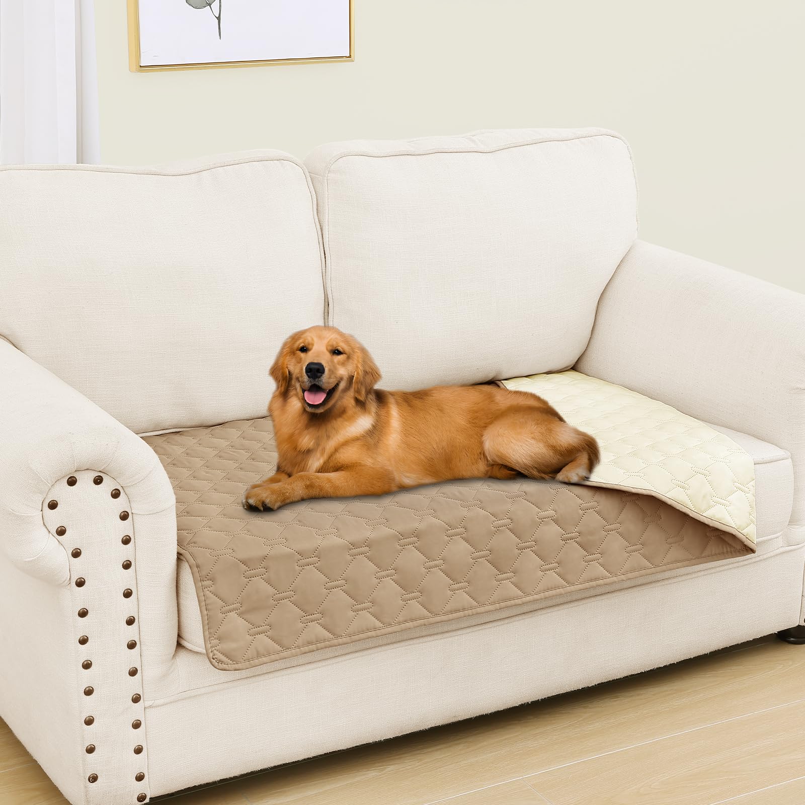Smiry Waterproof Dog Bed Cover Blanket, Reversible Pet Blanket