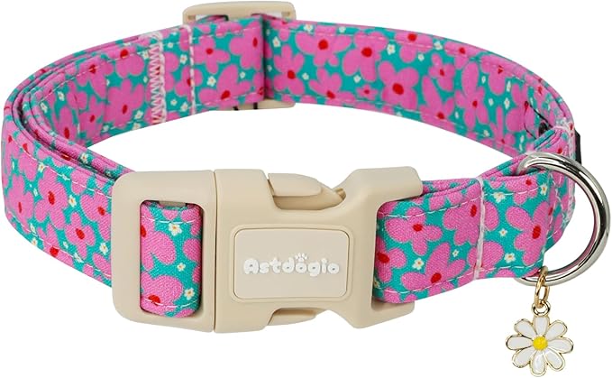 Astdogio Halloween Dog Collars, Fall Dog Collar for Dogs, Fun Multi-Color Pumpkin Dog Collars for Large Dogs, Adjustable Cotton Large Dog Collar Puppy Collar for Halloween & Thanksgiving — XS