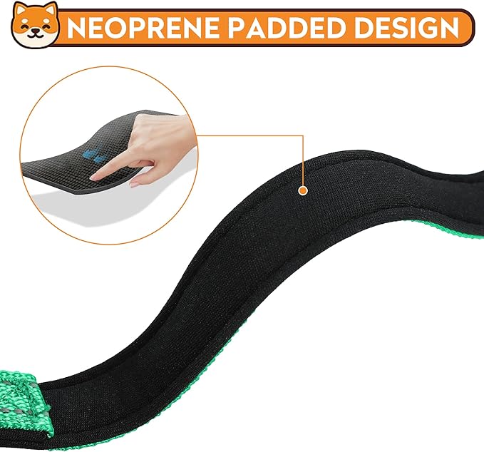 PWOD Reflective Dog Collar, Adjustable Soft Neoprene Padded Nylon Pet Collars with Buckle for Small Dogs, Grass Green,S