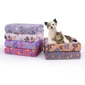 Dono 1 Pack 6 Dog Blankets, Soft Fluffy Fleece Pet Blanket Warm Sleep Mat Paw Print Design Puppy Kitten Throw Blankets Doggy Blanket for Dogs