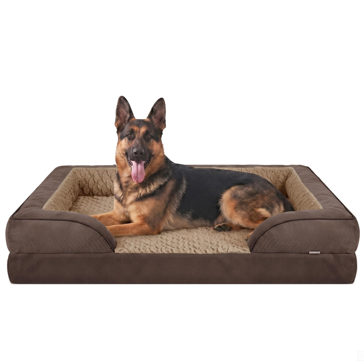 INVENHO Orthopedic Medium Dog Dogs, Egg-Crate Foam Dog Couch with Washable Removable Cover, Waterproof Lining and Nonskid Bottom