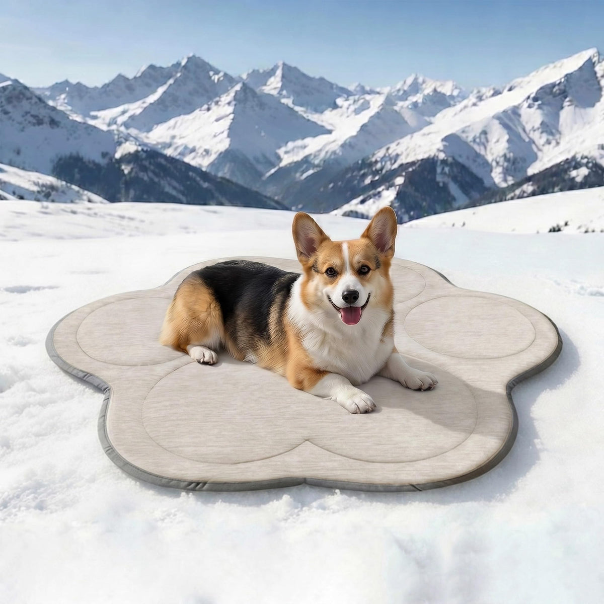BECROWM Dog Cooling Mat Self Coolings Foldable Cooling Pad for Dog in Summer Coolings Mat for Dogs and Cats Machine Washable (Rectangle,Blue, Large-48 L x 28" W)