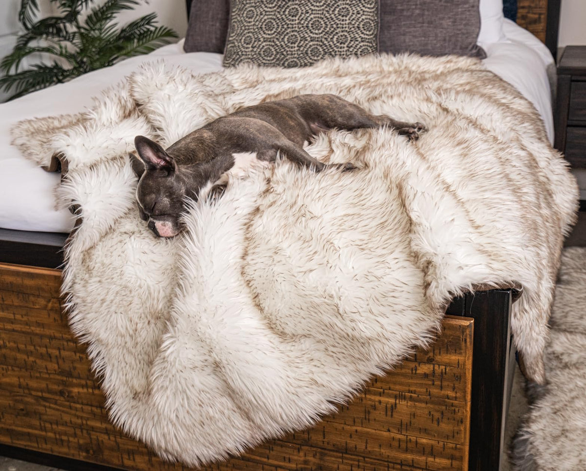 PAW BRANDS PupProtector Waterproof Throw Blanket, Polar White, 80x62