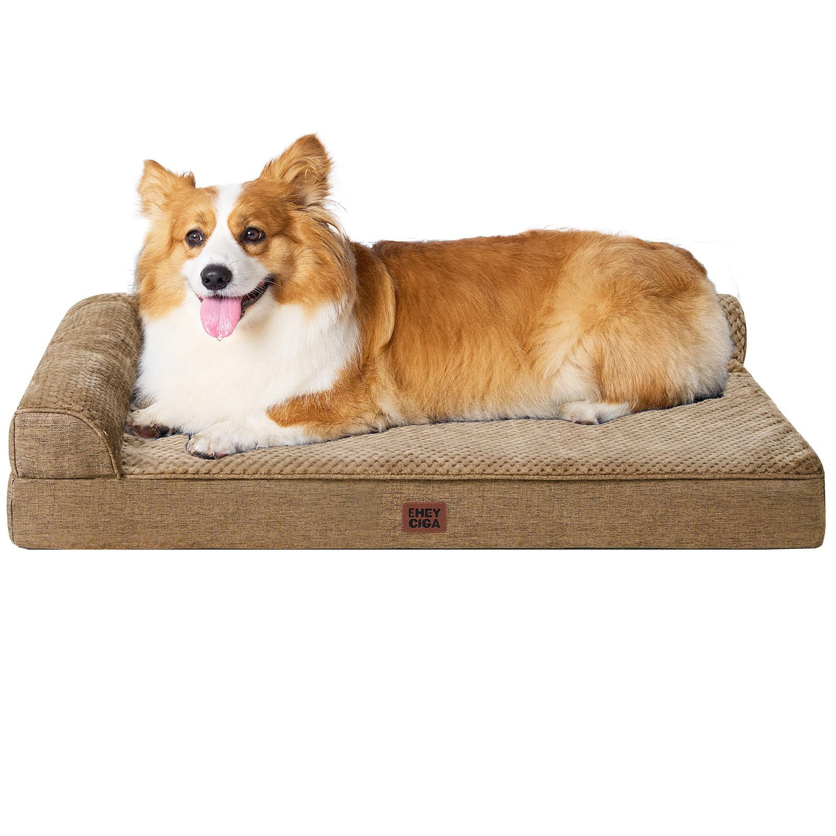 EHEYCIGA Orthopedic Dog Bed Medium Size, Memory Foam Dog Bed, Navy Blue