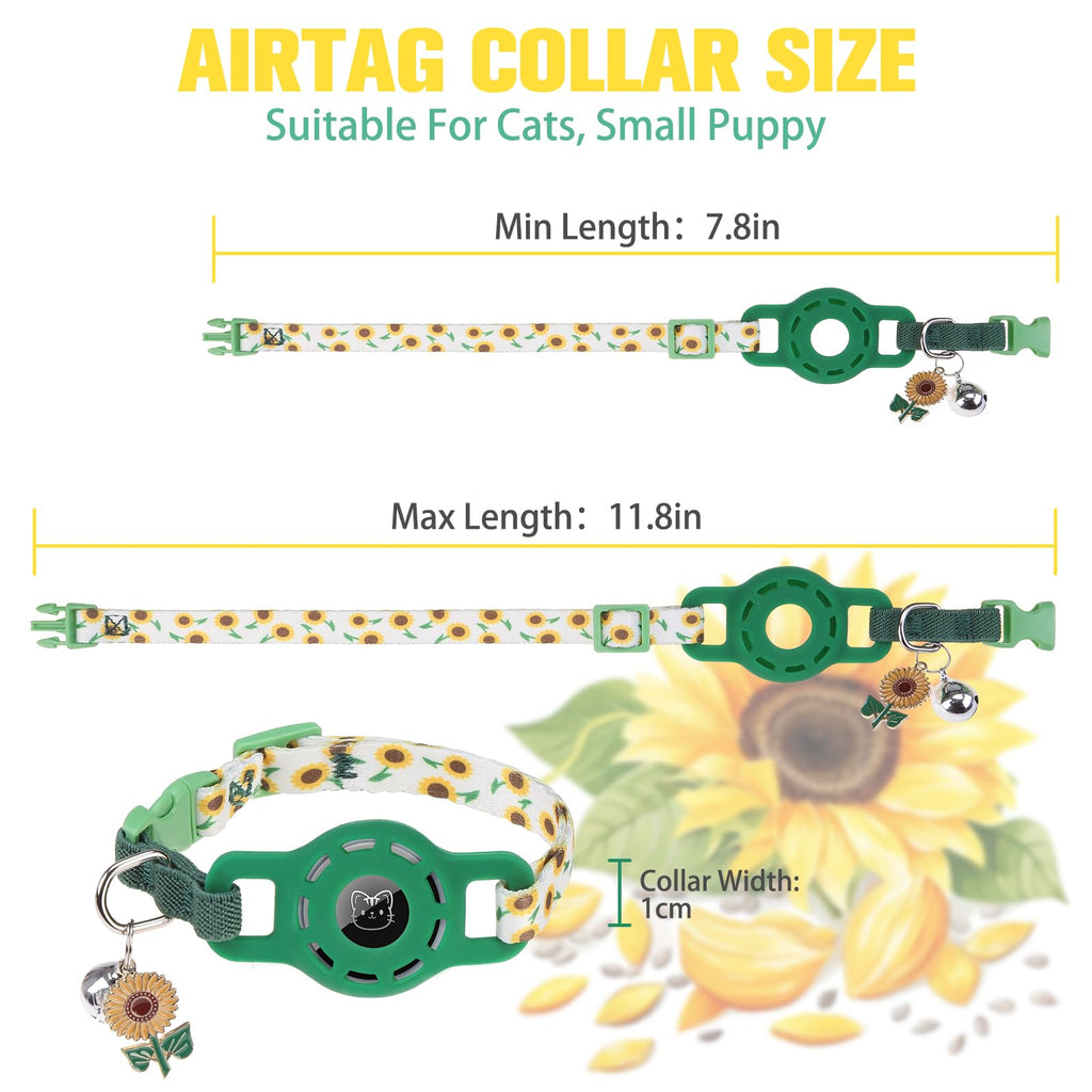 BINGPET AirTag Cat Collar Breakaway, Collar with Airtag Holder and Bell