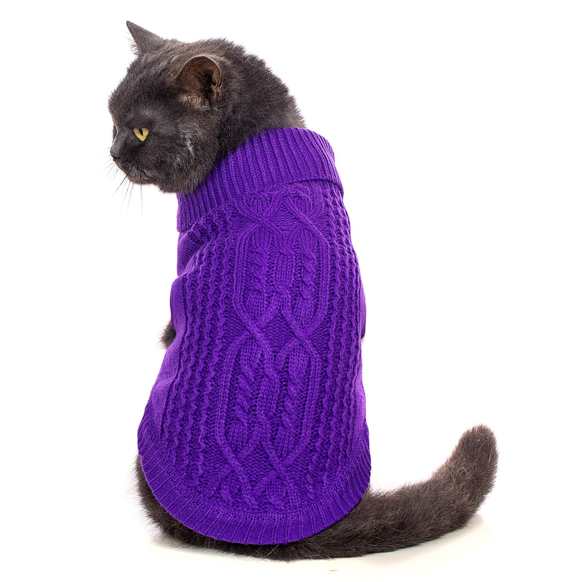 Jnancun Cat Sweater Stretchy,19 Colors,6 Sizes,Snug Winter Cat/Dog Outfit