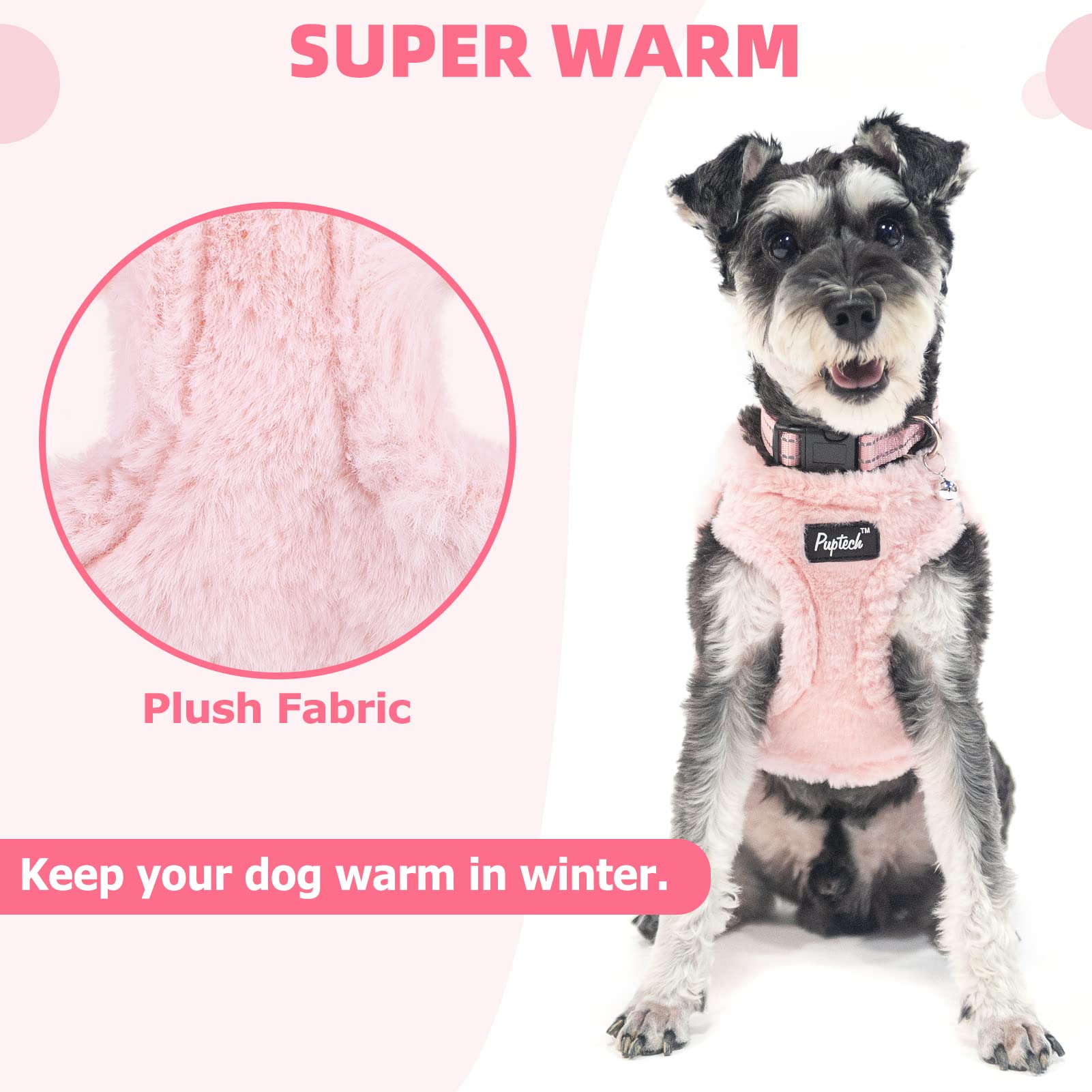 PUPTECK Dog Harness, Collar and Leash Set No Pull for Small Medium Sized