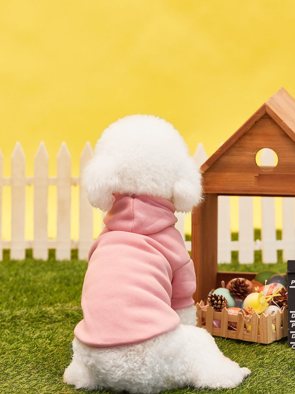 QWINEE Basic Dog Hoodie Sweatshirt Puppy Sweater Warm Cat Costumes Pet Clothes for Chihuahua Puppy Kitten Small Medium Dogs Black and Pink Large