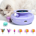 ORSDA 2in1 Interactive Toys for Indoor Cats, Timer Auto On/Off, Cat Toy Balls & Ambush Electronic Cat Mice Toy for Entertainment with 6pcs Feathers, Dual Power Supplies