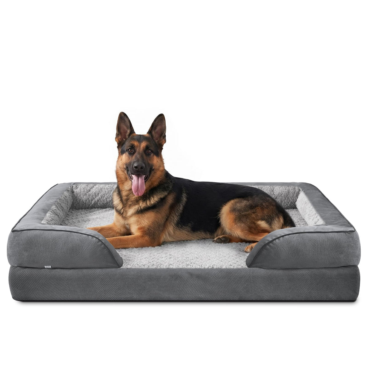 INVENHO Orthopedic Medium Dog Dogs, Egg-Crate Foam Dog Couch with Washable Removable Cover, Waterproof Lining and Nonskid Bottom
