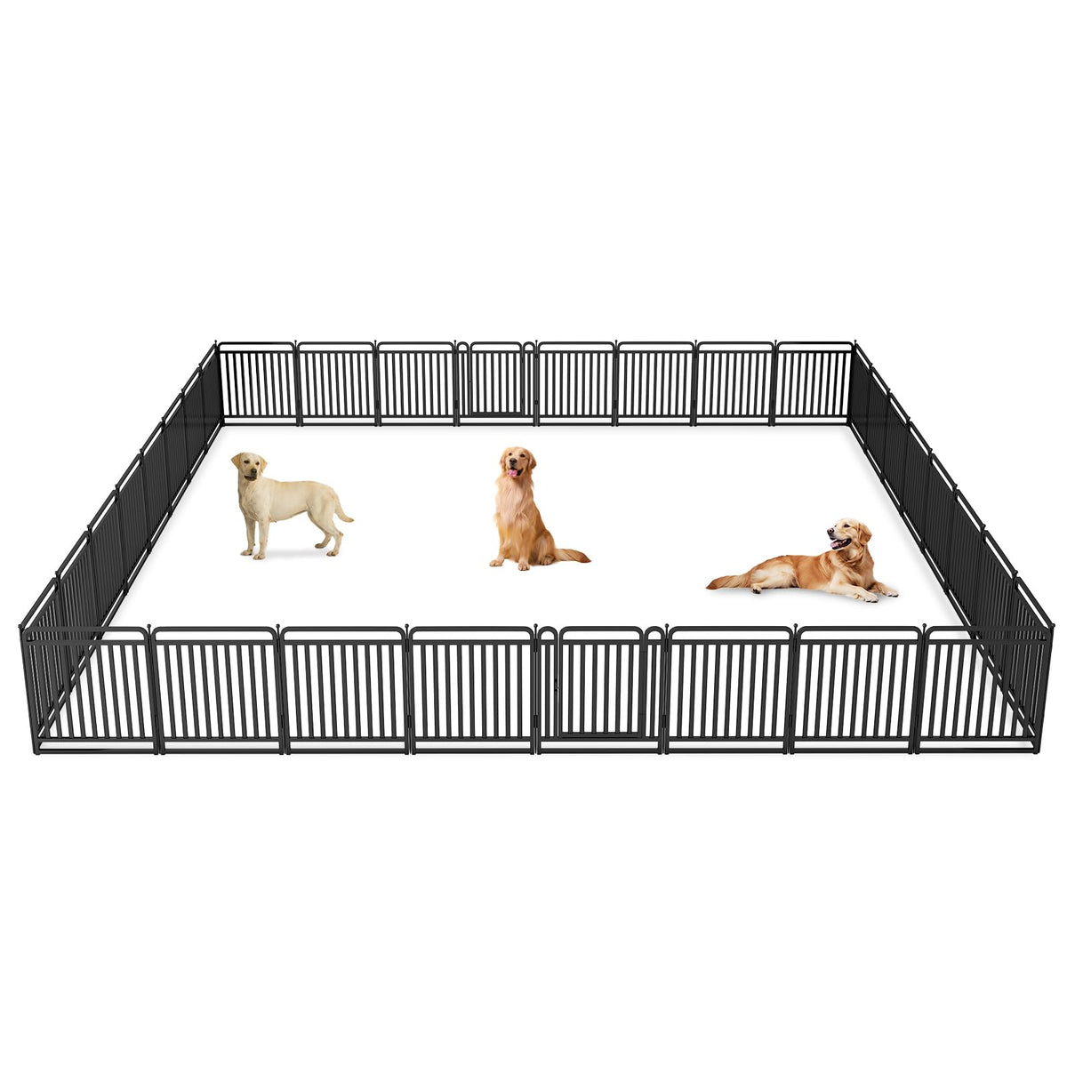 New Thickened Version Dog Playpen, 32 Inch Dog Fences for The Yard, Portable Outdoor Dog Playpen for Large/Medium/Small Dogs, Foldable Metal Dog playpen, with Doors (8 Panels, 32 Inch)