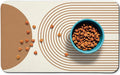 Dog Food Mats,Cat Absorbent Water Bowl Feeding Mats Pet Placemats for Food and Water Beige Bohemia 17 * 30 inch