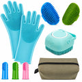 9PCS Pet Grooming & Bathing Kit with Storage Bag for Dogs & Cats