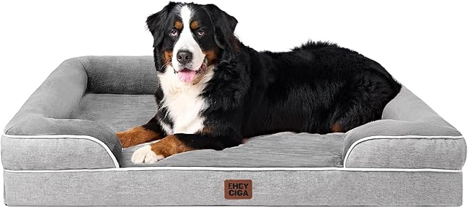 EHEYCIGA Orthopedic XXL Dog Bed, Waterproof Washable XL Big Pet Bed 48" — 52.0"l X 41.0"w X 8.0"th