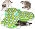 FUGODIWI Interactive Cat Toys for Indoor Cats & Kittens - Automatic Hide & Seek Toy with Feather Tail,Squeaky Mouse Sounds, Motion Activated,USB Rechargeable Boredom Relief & Self Play Enrichment Game
