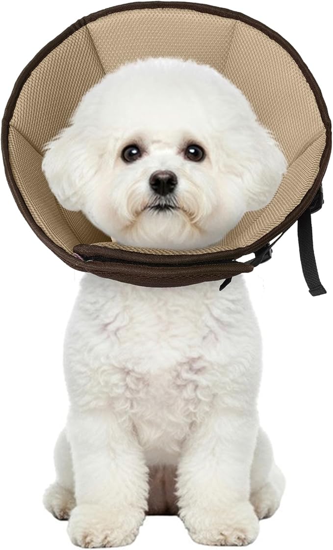 Allroaring Soft Dog Recovery Cone Adjustable Stop Licking Wounds Purple M