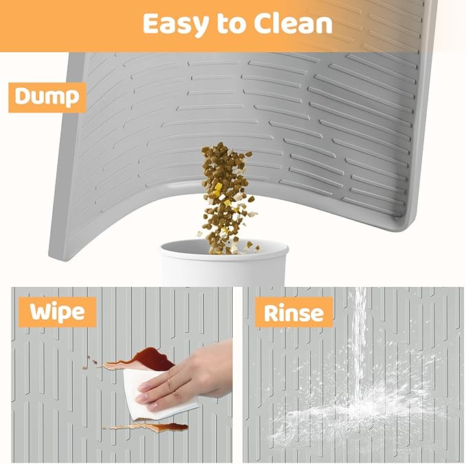 Silicone Cat & Dog Food Mat 40" x 28" Pet Feeding Mat for Food and Water