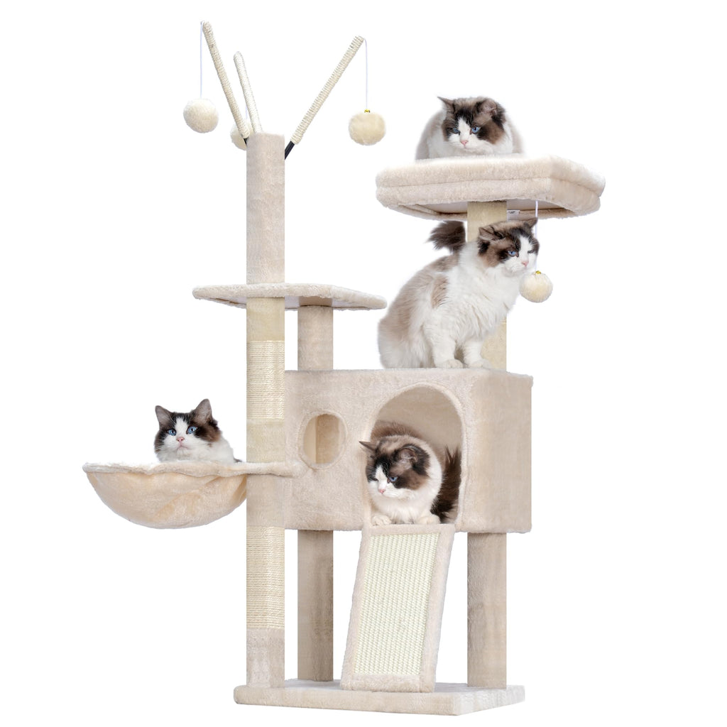 Hey-brother Cat Tree Tower with Removable Toys, Scratching Posts, MPJ008SM